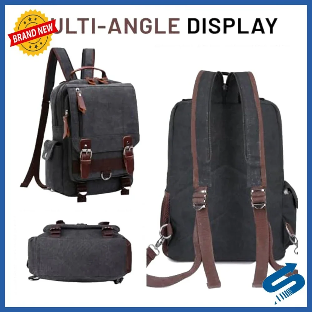Canvas Cross Body Messenger Bag Retro Travel Rucksack Adjustable Strap